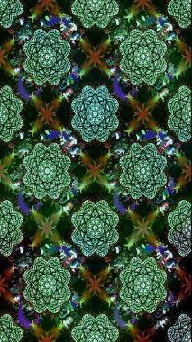 Çiçekli karalama şeklinde Raster çiçek deseni. Yumuşak, yaz çiçekli arka plan. Yeşil renkte çiçekler.