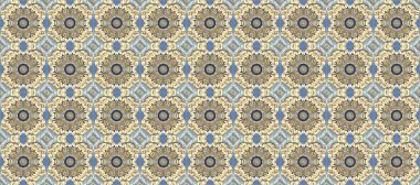 Damask pürüzsüz yineleme kalıbı. Bej, nötr ve gri renklerde altın element. Barok tarzında altın çiçekli süs. Antika altın tekrarlanabilir duvar kağıdı.