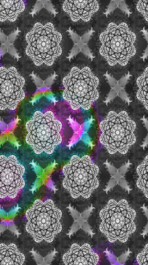 Çiçek desenli eskiz, darbeler, sıçramalar, yaz çiçekleri. Gri renkli çiçekler. Raster illüstrasyonu.