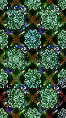 Çiçekli karalama şeklinde Raster çiçek deseni. Yumuşak, yaz çiçekli arka plan. Yeşil renkte çiçekler.