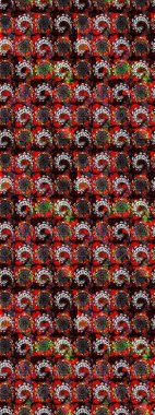 Sevimli çiçek raster deseni. Düz Çiçek Elementleri Tasarımı. Sketch Colour Spring Theme eskiz kalıbı. Siyah renkte çiçekler.