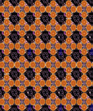 Çocuk stili. Çiçekli, kusursuz bir arkaplan. Renkli Bahar Temalı Kusursuz Arkaplan. Düz Çiçek Elementleri Tasarımı.