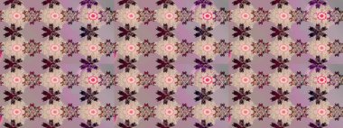 Renkli Bahar Temalı Kusursuz Arkaplan. Çiçekli, kusursuz bir arkaplan. Düz Çiçek Elementleri Tasarımı. Çocuk stili.