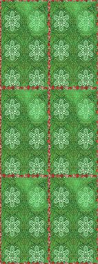 Raster. Düz Çiçek Elementleri Tasarımı. Renkli Bahar Teması Kusursuz Arkaplan.