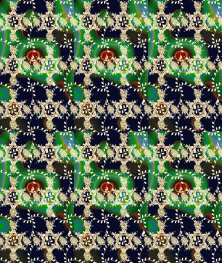 Raster Güzel kumaş deseni. Raster suluboya deseni, narin çiçekler, siyah çiçekler, tebrik kartı şablonu..