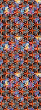 Şirin çiçek elementleri. Raster illüstrasyonu. Robot resim. Gri renkli çiçekler.