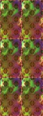 Raster illüstrasyonunda kusursuz çiçek deseni. Renkli Bahar Temalı Kusursuz Arkaplan. Kahverengi renkli çiçekler. Düz Çiçek Elementleri Tasarımı.