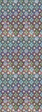 Çizim kalıbı. Hint süsü. Renkli süs kenarı. Çiçek duvar kağıdı. Tarafsız renklerde. Raster illüstrasyonu.