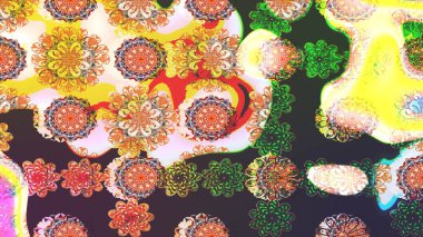 Raster illüstrasyonu. Eskiz tarzı kahverengi renklerde. Şirin karalamalı çiçek desenli çizim. El yapımı çiçek ve bitki koleksiyonu. Raster illüstrasyonu.