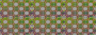 Raster illüstrasyonunda kusursuz çiçek deseni. Kahverengi ve gri renkte çiçekler.