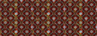Soyut etnik raster çizim kalıbı. Kabile sanatı boho baskısı, klasik çiçek arkaplanı. Arkaplan dokusu, duvar kağıdı, kahverengi renkli çiçek teması.