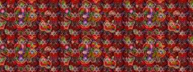 Kahverengi renkte çiçekli çiçek deseni. Suluboya tarzında kahverengi renkte çiçekler.