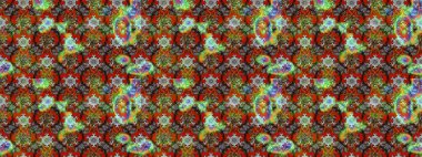 Çiçek desenli çizim. Raster illüstrasyonu. Asya tekstil tarzında. Kahverengi renkli çiçekler. Raster illüstrasyonu.