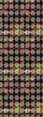 Yumuşak, bahar çiçekleri siyah renklerde. Raster illüstrasyonu. Yaprak ve çiçeklerin suluboya resimleri, siyah renklerdeki çizimler..