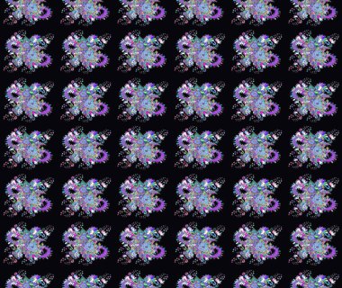 Renkli Bahar Teması eskiz kalıbı. Düz Çiçek Elementleri Tasarımı. Raster güzel kumaş deseni çiziyor. Çiçek deseni.