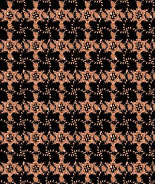 Renkli Bahar Temalı Kusursuz Arkaplan. Siyah ve bej renkli çiçekler. Çiçeksiz desenli arka plan, yaz çiçekleri. Düz Çiçek Elementleri Tasarımı.