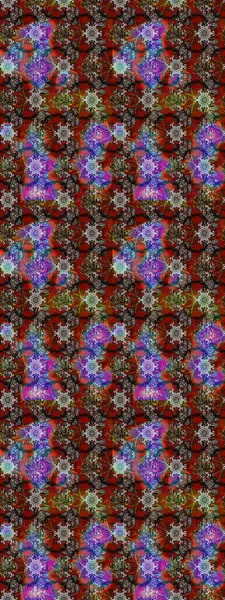 Çiçek desenli eskiz, darbeler, sıçramalar, yaz çiçekleri. Kahverengi renkli çiçekler. Raster illüstrasyonu.