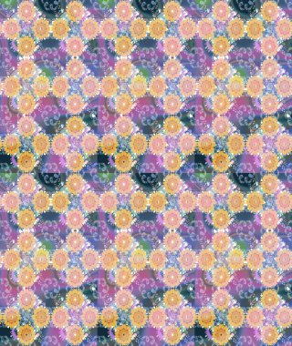 Şatafatlı bahar bahçesi dokusu. Raster illüstrasyonu. Flower eskiz arka planı. Çiçek deseni.