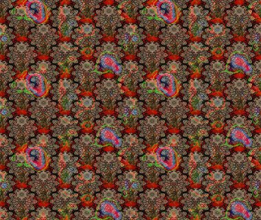 Egzotik çiçekler, kahverengi renklerde botanik, parlak, klasik bir doğa. Raster illüstrasyonu. Klasik tropikal doğal elementlerin suluboya seti.