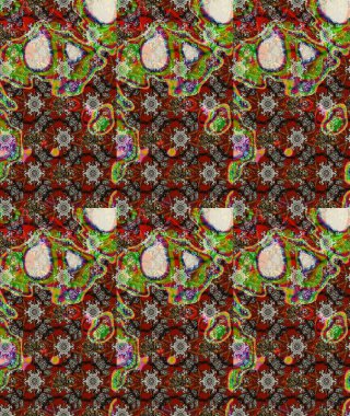 Kahverengi renkte çok kahverengi, zarif küçük çiçekler ve komik böcekler, raster desen, illüstrasyon.