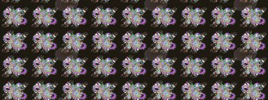 Vadinin gri renkli çiçekleri. Raster çiçek desenleri çiziyor..