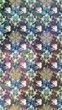 Düz Çiçek Elementleri Tasarımı. Raster illüstrasyonundaki çiçek desenli çizim. Renkli Bahar Teması eskiz kalıbı. Süslü kumaş deseni.