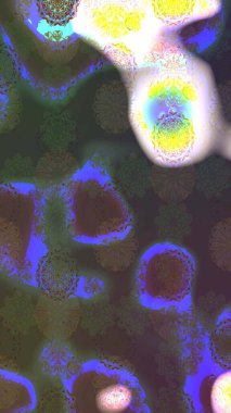 Çiçeksel çizim kalıbının yansıması. Vadinin çiçekleri kahverengi renklerde.