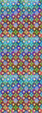 Mavi renkli çiçekler. Küçük çiçekteki sevimli çiçek deseni. Raster illüstrasyonu.