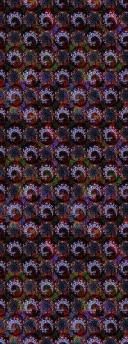 Küçük çiçekteki sevimli çiçek deseni. Siyah renkli çiçekler. Raster illüstrasyonu.