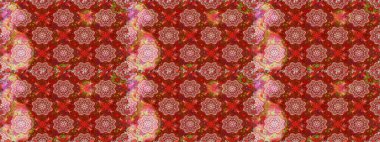 Kırmızı ve kahverengi renkte çiçeklerle kusursuz çiçek deseni. Suluboya tarzında kırmızı ve kahverengi renkte çiçekler.