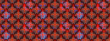 Hediye ambalaj kağıdı, tebrik kartları, posterler ve pankart tasarımı. Kırmızı renkte çiçekler. Raster düz çiçek çizim deseni.