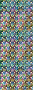 Raster illüstrasyonundaki çiçek desenli çizim. Suluboya tarzında mavi renkte çiçekler.