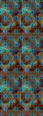 Küçük kahverengi çiçeklerdeki oldukça eski bir besin torbası deseni. Tekstil, kumaş, kapaklar, duvar kağıtları, baskı, paket, koleksiyon defteri, örgü, dekupaj için çiçek arkaplanı..