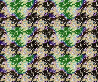 Tarafsız renklerde çiçekler. Raster illüstrasyonu. Tropikal çizim çiçek deseni.