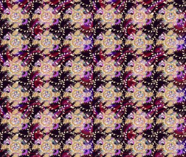 Robot resim. Siyah renkli çiçekler. Raster illüstrasyonu. Şirin çiçek elementleri..