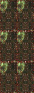 Kumaş desenli papatya çiçeği detayı. Kahverengi ve gri renkte çiçekler.