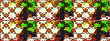 Flat Flower Elements Design. Colour Summer Theme seamless pattern Background. Seamless Floral Pattern in Raster illustration. Flowers on gray and brown colors.