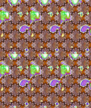 Raster düz çiçek çizim deseni. Kahverengi renkli çiçekler. Tasarım hediye paketi, tebrik kartları, posterler ve afiş tasarımı.