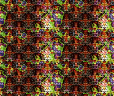 Küçük çiçekteki sevimli çiçek deseni. Güzel karalamalı çiçek desenli çizim. Raster illüstrasyonu. Güzel kumaş deseni.