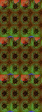 Kahverengi renkli çiçekler. Raster düz çiçek çizim deseni. Tasarım hediye paketi, tebrik kartları, posterler ve afiş tasarımı.