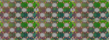 Çiçekli güzel suluboya desen. Yeşil ve gri renklerde. Raster illüstrasyonu.