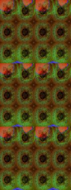 Kahverengi renkli çiçekler. Raster düz çiçek çizim deseni. Tasarım hediye paketi, tebrik kartları, posterler ve afiş tasarımı.