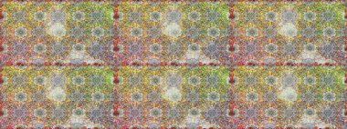 Gri ve nötr renklerde. Çiçek buketleriyle klasik tarzda kusursuz desenler. Raster illüstrasyonu.