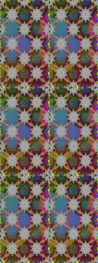 Kahverengi ve gri zarif küçük çiçekler ve kahverengi ve gri renkli komik böcekler, raster desen, illüstrasyon.