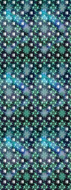 Mavi ve gri renkte çiçekler. Elle boyanmış suluboya resim çizimi çiçekler ve bitkiler.