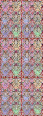 Tarafsız renklerde çiçekler. Renkli Bahar Temalı Kusursuz Arkaplan. Düz Çiçek Elementleri Tasarımı. Raster illüstrasyonu. Çiçekli, suluboya desenli kusursuz çiçek deseni.