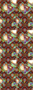 Çiçeksel çizim kalıbının yansıması. Vadinin gri renkli çiçekleri.