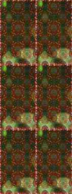 Kahverengi ve yeşil renkte çiçekler. Renkli Bahar Temalı, pürüzsüz bir arka plan. Düz Çiçek Elementleri Tasarım Raster illüstrasyonu. Çiçekli, suluboya desenli kusursuz çiçek deseni.