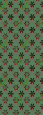 Yeşil renkli çiçekler. Raster illüstrasyonu. Küçük çiçekte sevimli çiçek deseni var..