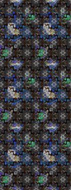 Raster illüstrasyonu. Organik motif arka planı. Çizim kalıbı. Ultraviyole kumaş deseni.